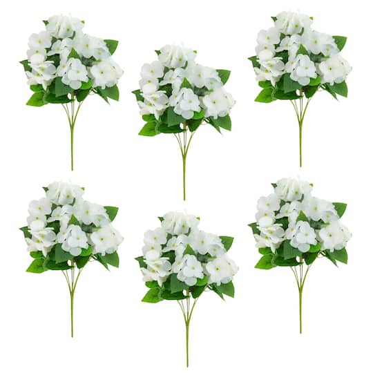 14" UV Resistant Artificial Hydrangea Bushes